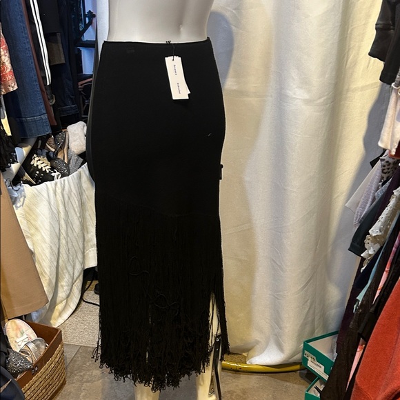 Proenza Schouler Black Fringe Maxi Skirt - Picture 2 of 4